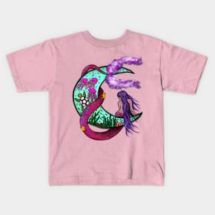 Mermaid on the moon Kids T-Shirt